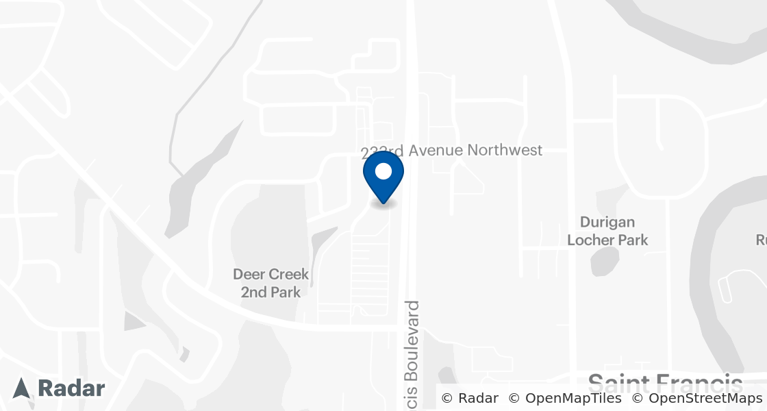 Map of Dairy Queen Location:: Saint Francis City Center, Saint Francis, MN, 55070-2306